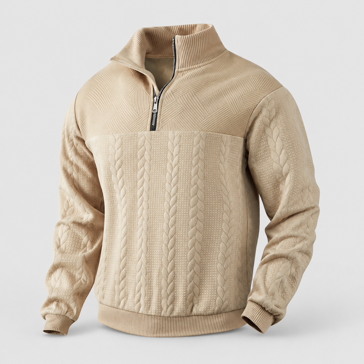 Men's Jacquard Quarter-Zip Jumper — view 4