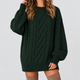 Eloise | Women's Oversized Cable Knit Jumper Dress with Long Sleeves