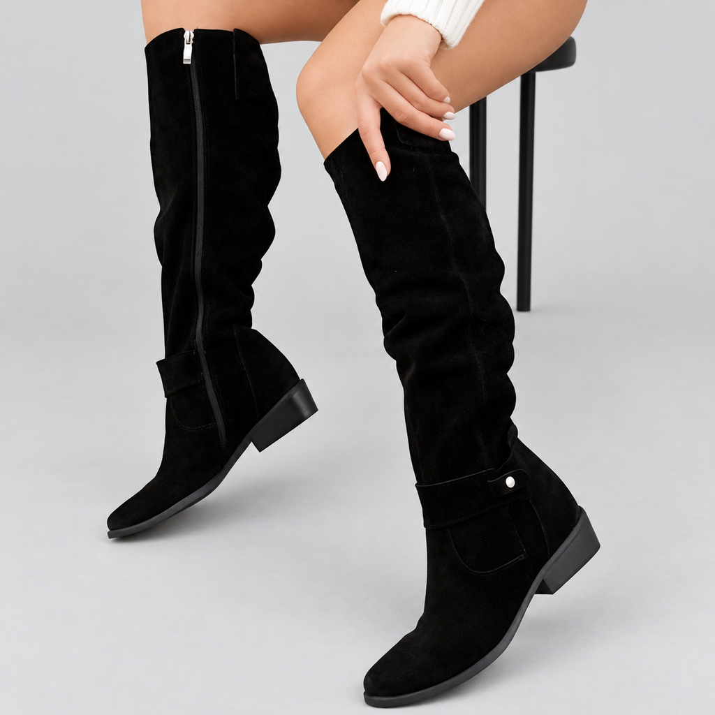 Women's Suede-Effect Tall Boots — view 4