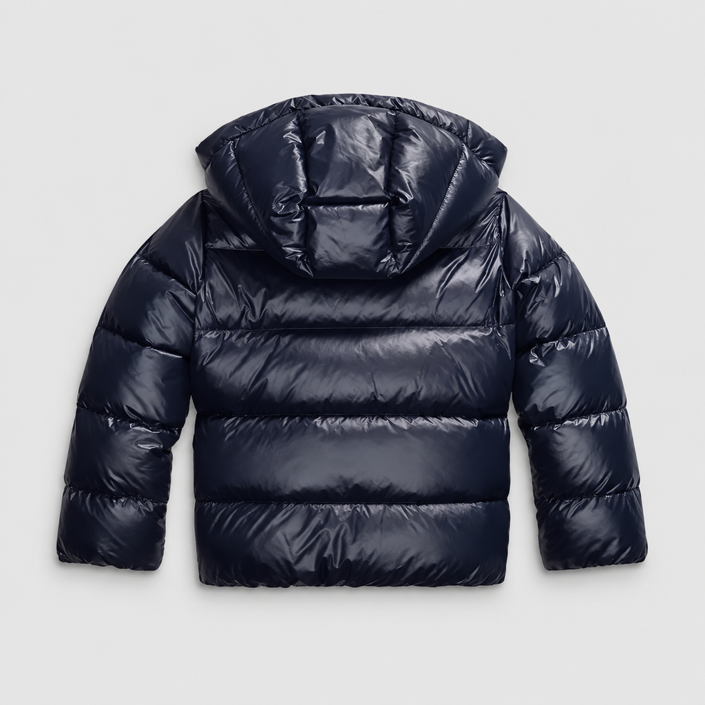 Women's Hooded Puffer Jacket with Glossy Finish — view 6