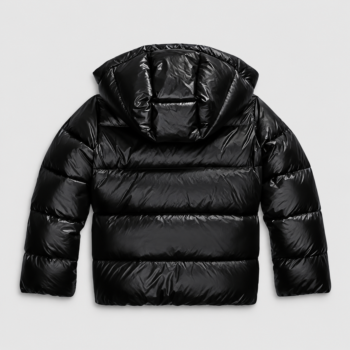 Women's Hooded Puffer Jacket with Glossy Finish — view 8