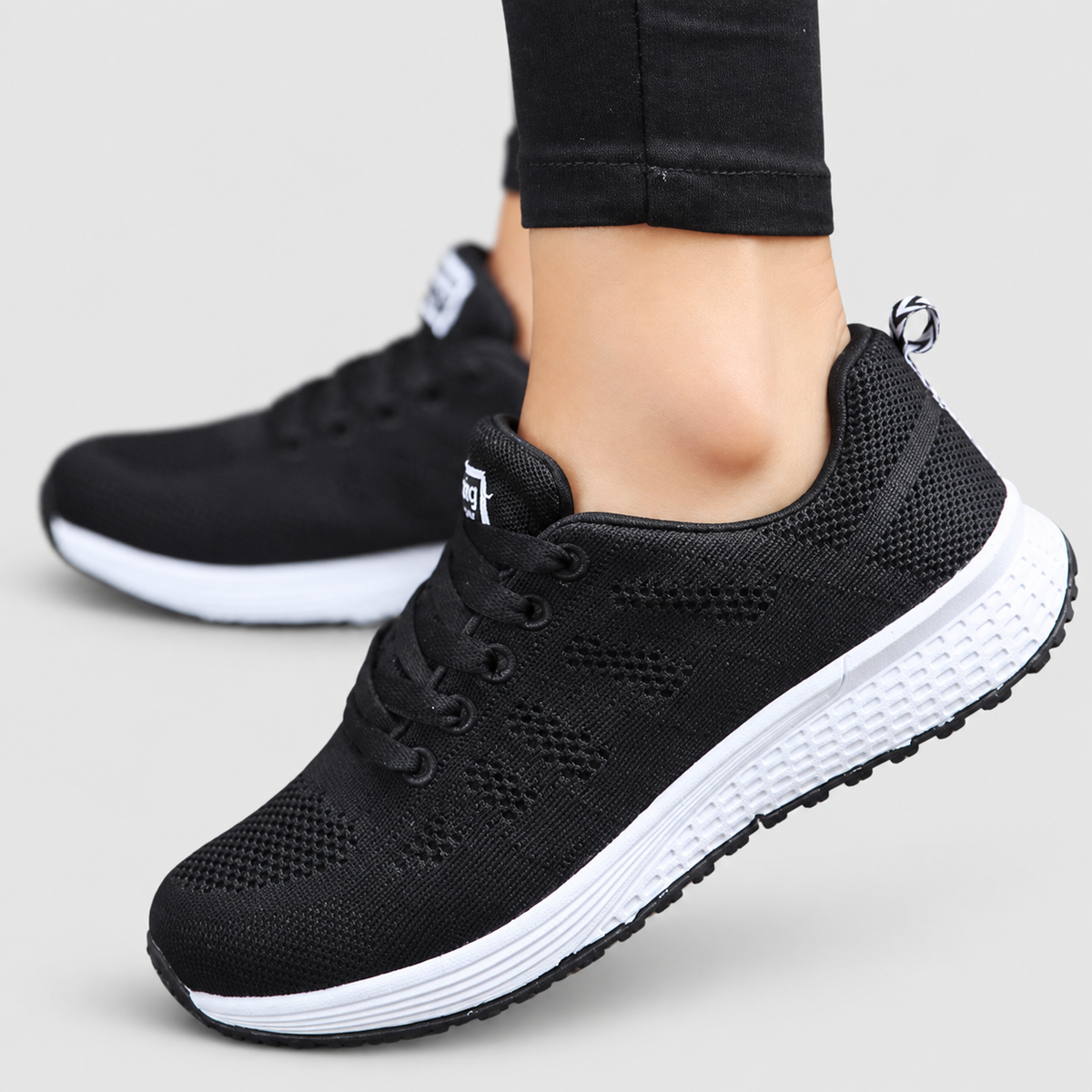 Women's Lace-Up Walking Shoes with Cushioned Sole — view 5