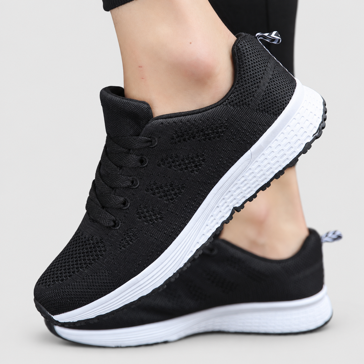 Women's Lace-Up Walking Shoes with Cushioned Sole — view 6