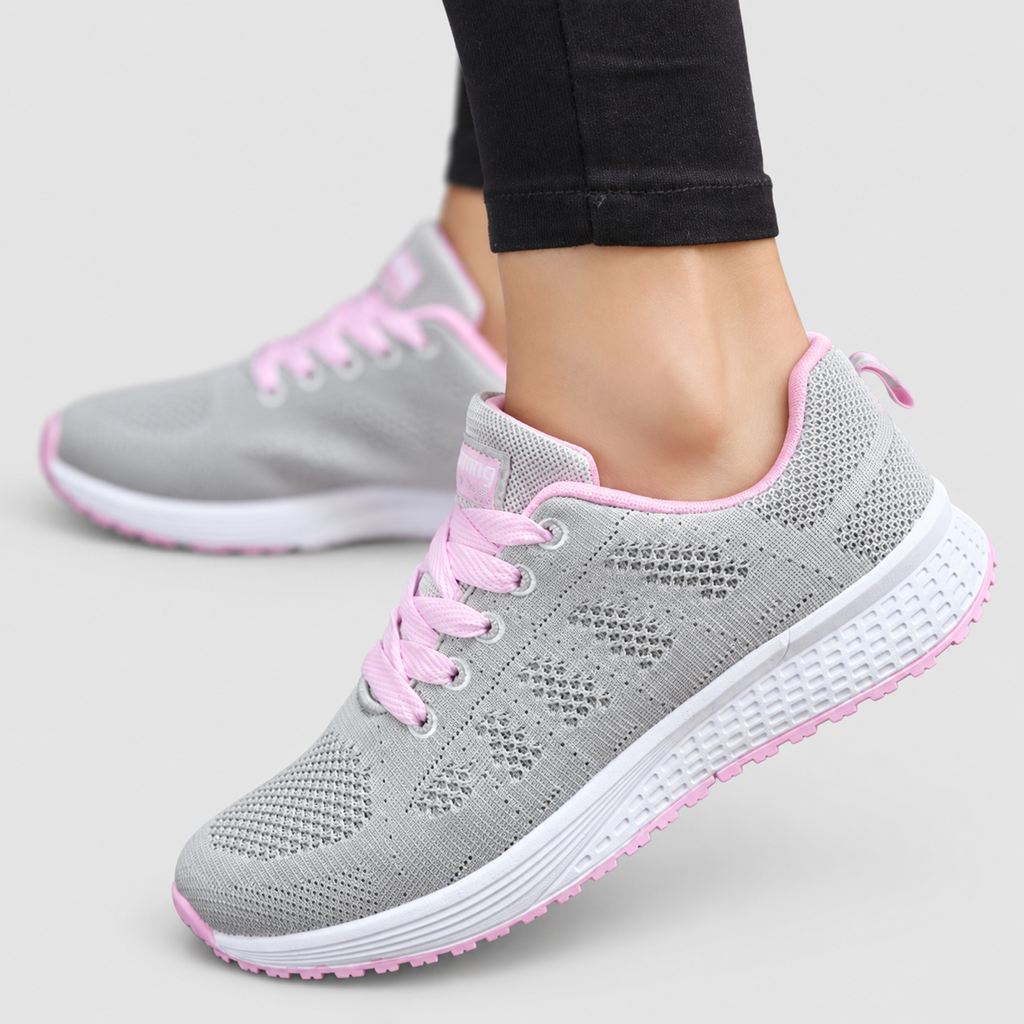 Women's Lace-Up Walking Shoes with Cushioned Sole — view 10