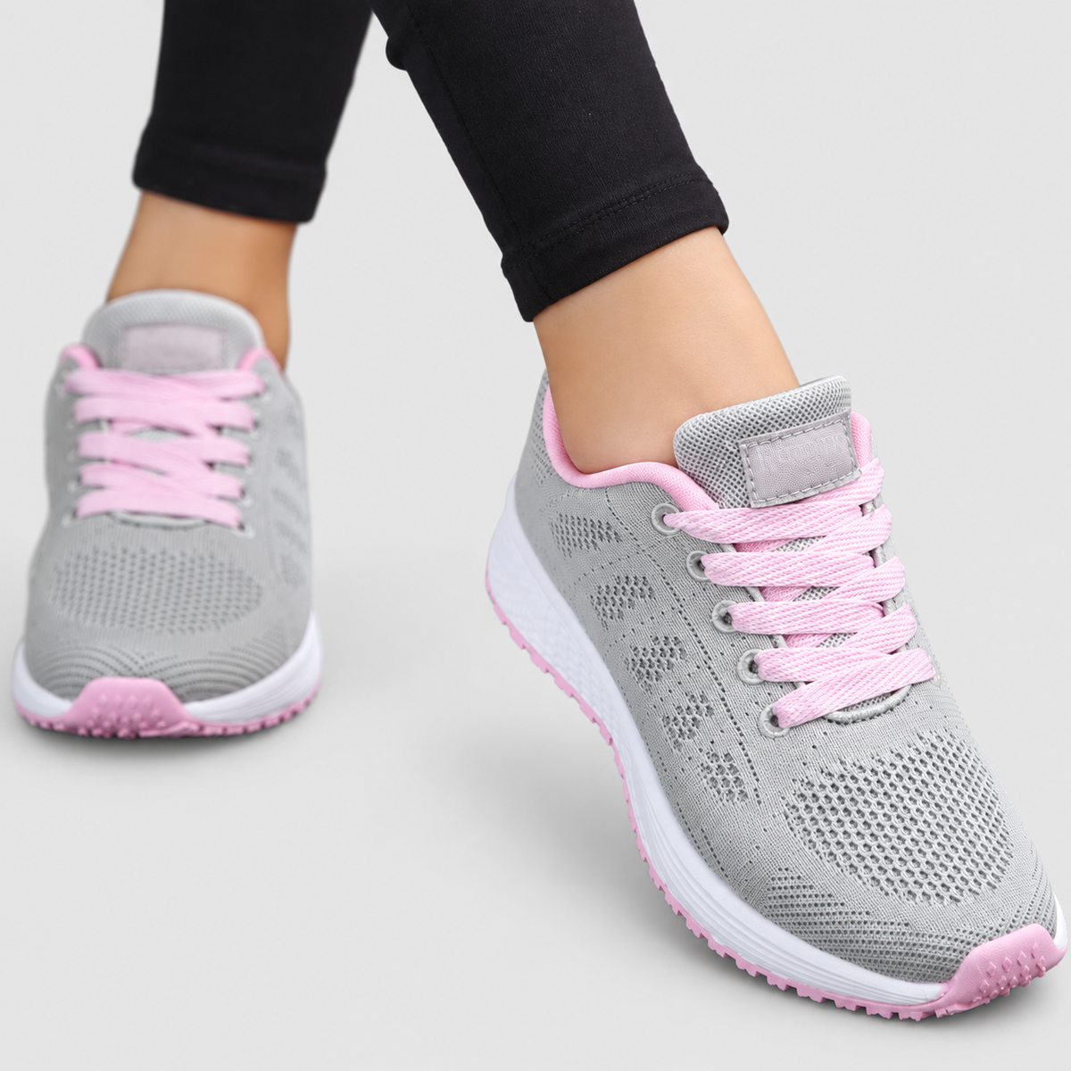 Women's Lace-Up Walking Shoes with Cushioned Sole — view 11