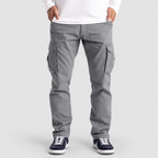 Men's Casual Field Cargo Trousers in Light Grey — view 5