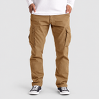 Men's Casual Field Cargo Trousers in Khaki — view 7