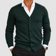 Errol | Men's V-Neck Button-Front Knit Cardigan with Ribbed Cuffs
