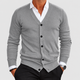 Errol | Men's V-Neck Button-Front Knit Cardigan with Ribbed Cuffs