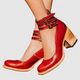 Estelle | Women's Block-Heel Shoes with Triple Ankle Straps