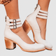 Estelle | Women's Block-Heel Shoes with Triple Ankle Straps