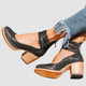 Estelle | Women's Block-Heel Shoes with Triple Ankle Straps