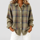 Ethel | Women's Checked Knit Button-Up Jumper