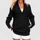 Etta | Women's Draped Oversized Half-Zip Jumper