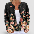Women's Botanical Floral Print Button-Up Cardigan in Multicolour — view 1