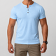 Eustace | Men's Short-Sleeve Henley T-Shirt with Button Placket