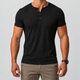 Eustace | Men's Short-Sleeve Henley T-Shirt with Button Placket