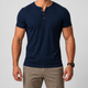 Eustace | Men's Short-Sleeve Henley T-Shirt with Button Placket