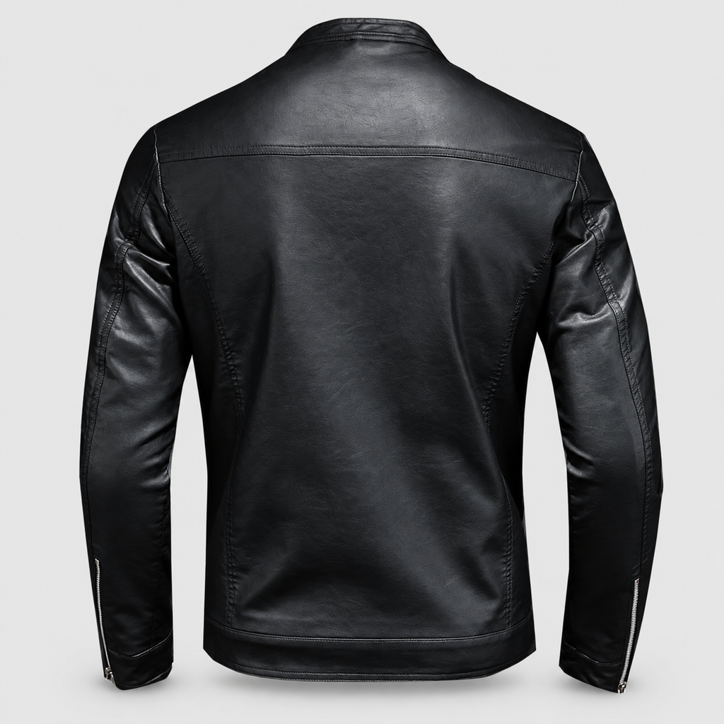 Men's Slim-Fit Stand-Collar Zip Jacket — view 2