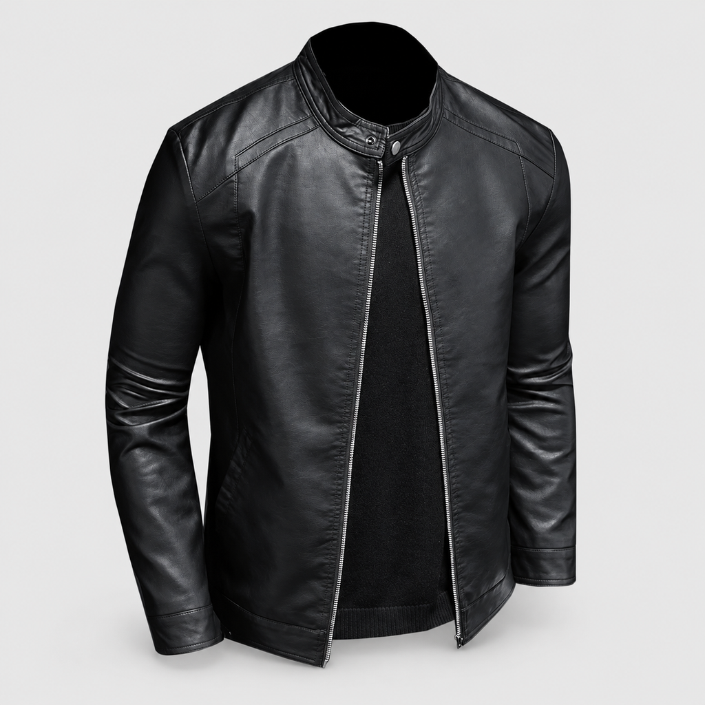 Men's Slim-Fit Stand-Collar Zip Jacket — view 4