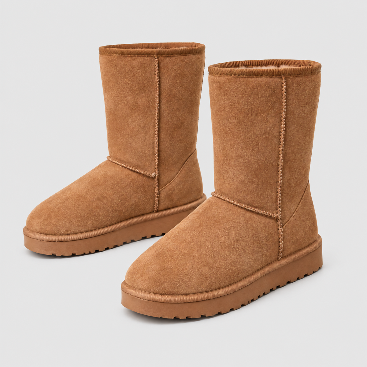 Women's Suede-Look Mid-Calf Boots with Soft Lining — view 4