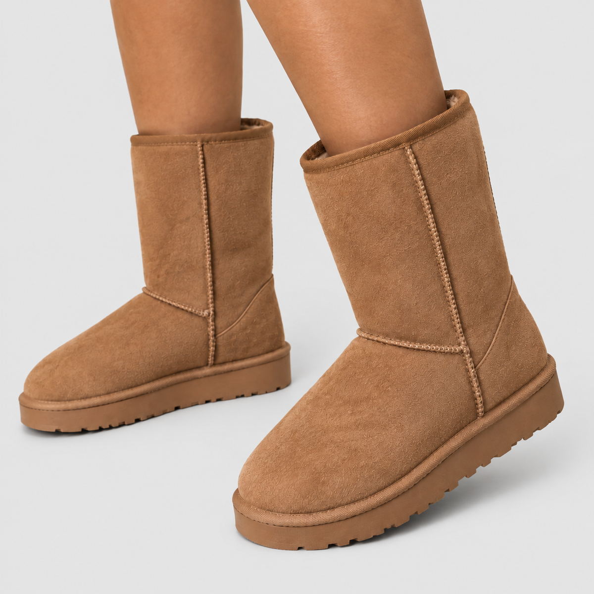 Women's Suede-Look Mid-Calf Boots with Soft Lining — view 5