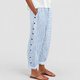 Evelise | Women's Relaxed Striped Trousers with Button Detail and Side Pockets