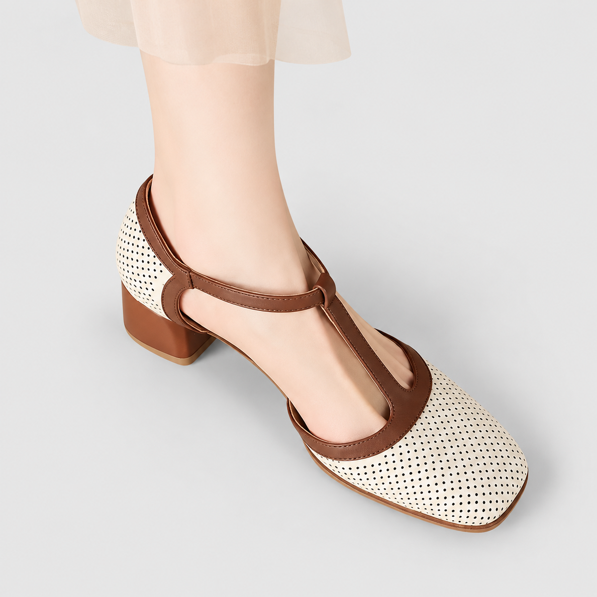 Women's Mid-Heel Classic T-Strap Shoes — view 3