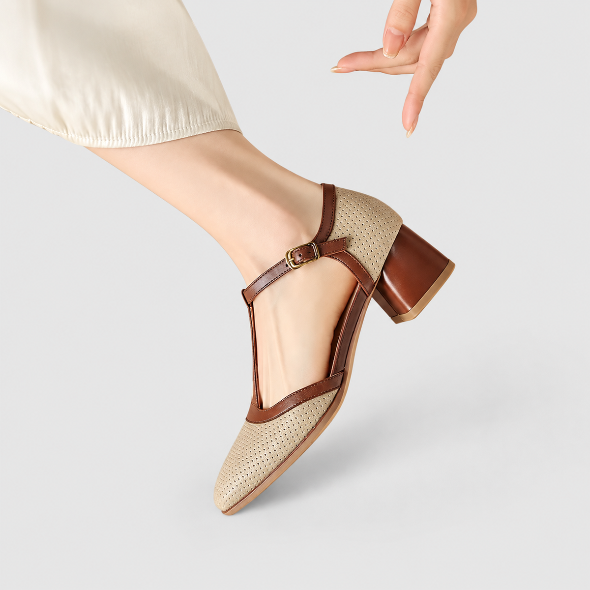 Women's Mid-Heel Classic T-Strap Shoes — view 4