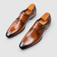 Farquhar | Men's Burnished Single-Buckle Monk-Strap Shoes