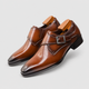 Farquhar | Men's Burnished Single-Buckle Monk-Strap Shoes