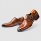Farquhar | Men's Burnished Single-Buckle Monk-Strap Shoes