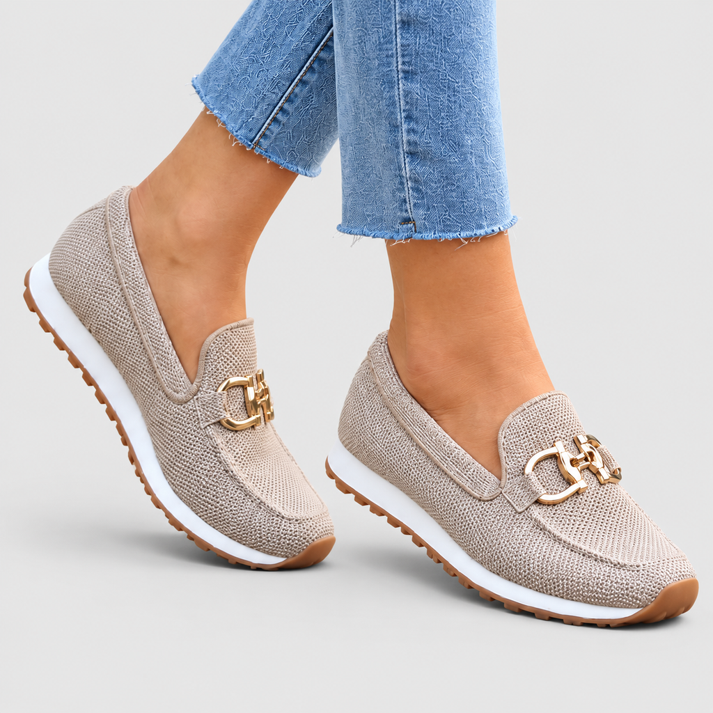 Women's Mesh Horsebit Loafer Trainers with Lug Sole — view 2