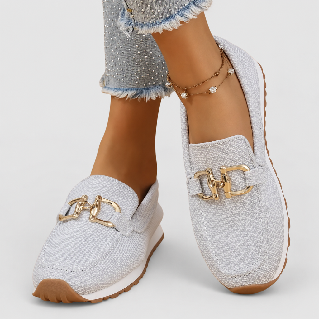 Women's Mesh Horsebit Loafer Trainers with Lug Sole — view 7