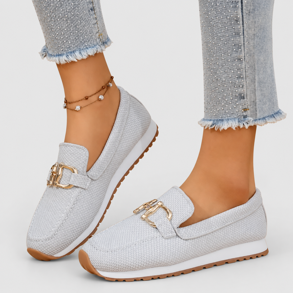 Women's Mesh Horsebit Loafer Trainers with Lug Sole — view 8