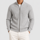 Fergus | Men's Ribbed Full-Zip Cardigan with Stand Collar