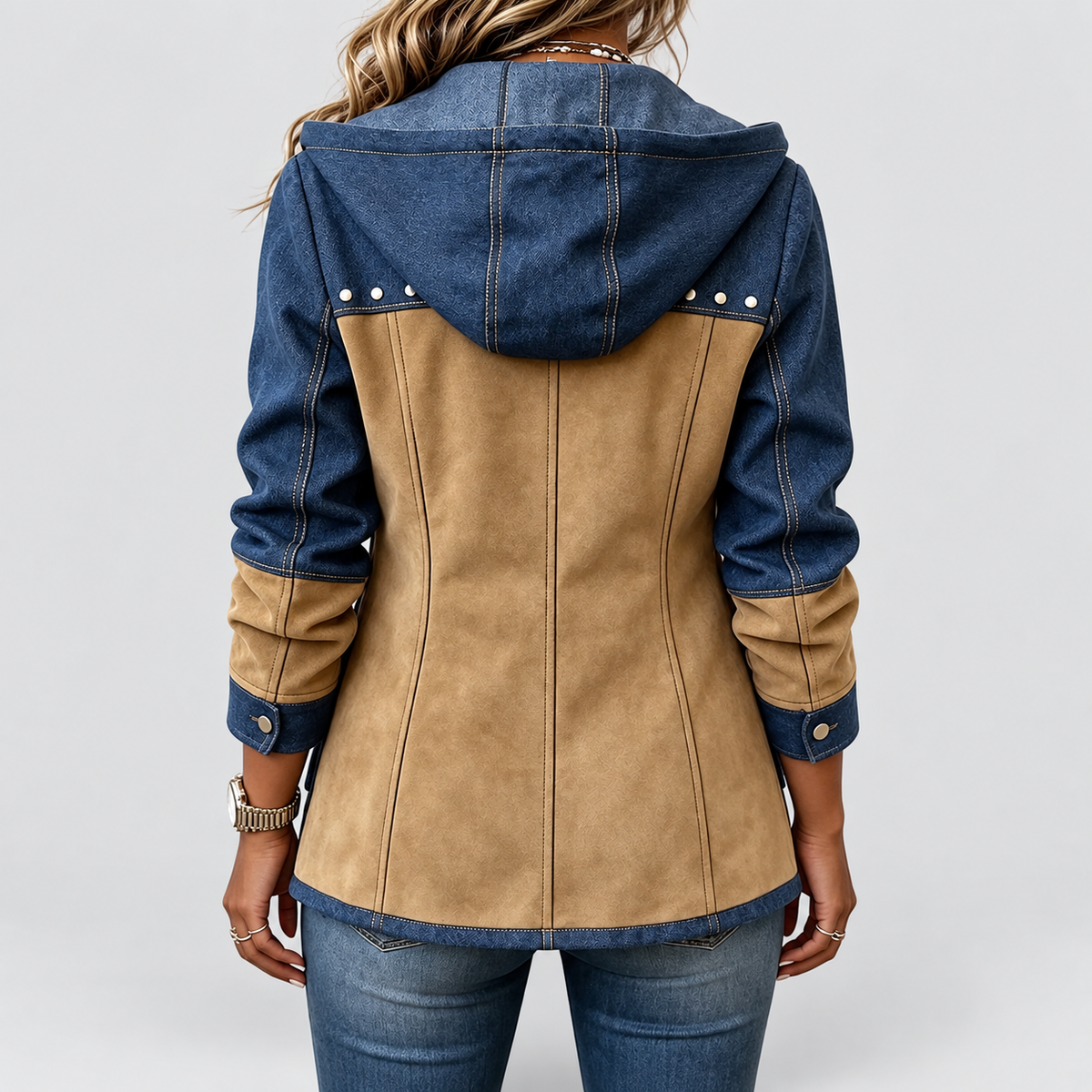Women's Patchwork Hooded Jacket — view 2