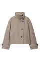 Ffion | Women's Cropped Jacket with Fold-Over Collar