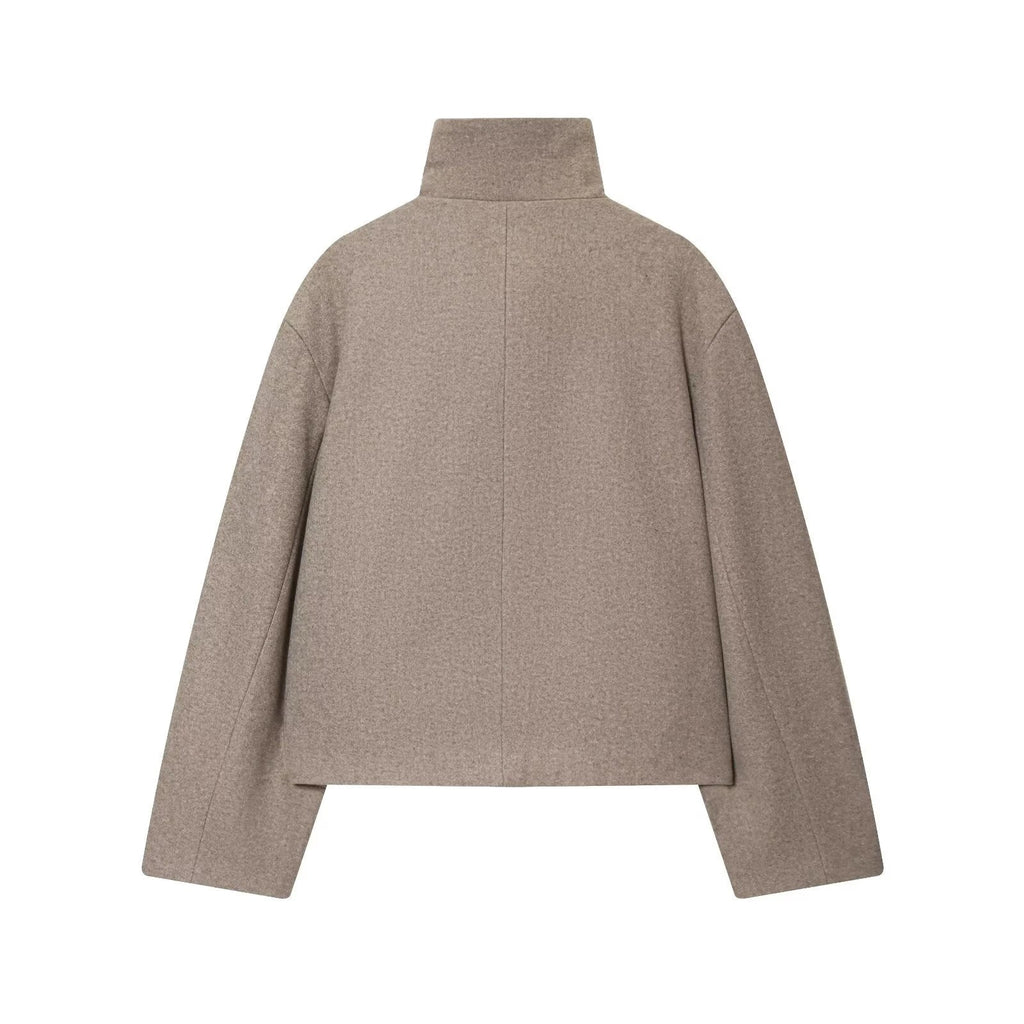 Ffion | Women's Cropped Jacket with Fold-Over Collar