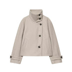 Ffion | Women's Cropped Jacket with Fold-Over Collar