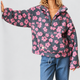 Fiona | Women's Oversized Floral Teddy Fleece Jacket with Half Zip