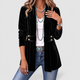 Fleur | Women's Vintage Lapel Button-Accent Open-Front Jacket