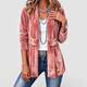 Fleur | Women's Vintage Lapel Button-Accent Open-Front Jacket