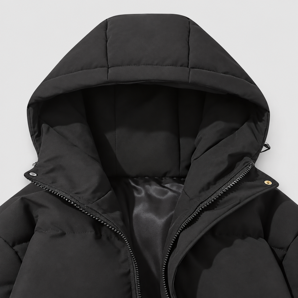 Women's Hooded Quilted Puffer Jacket with Zip Pockets — view 6