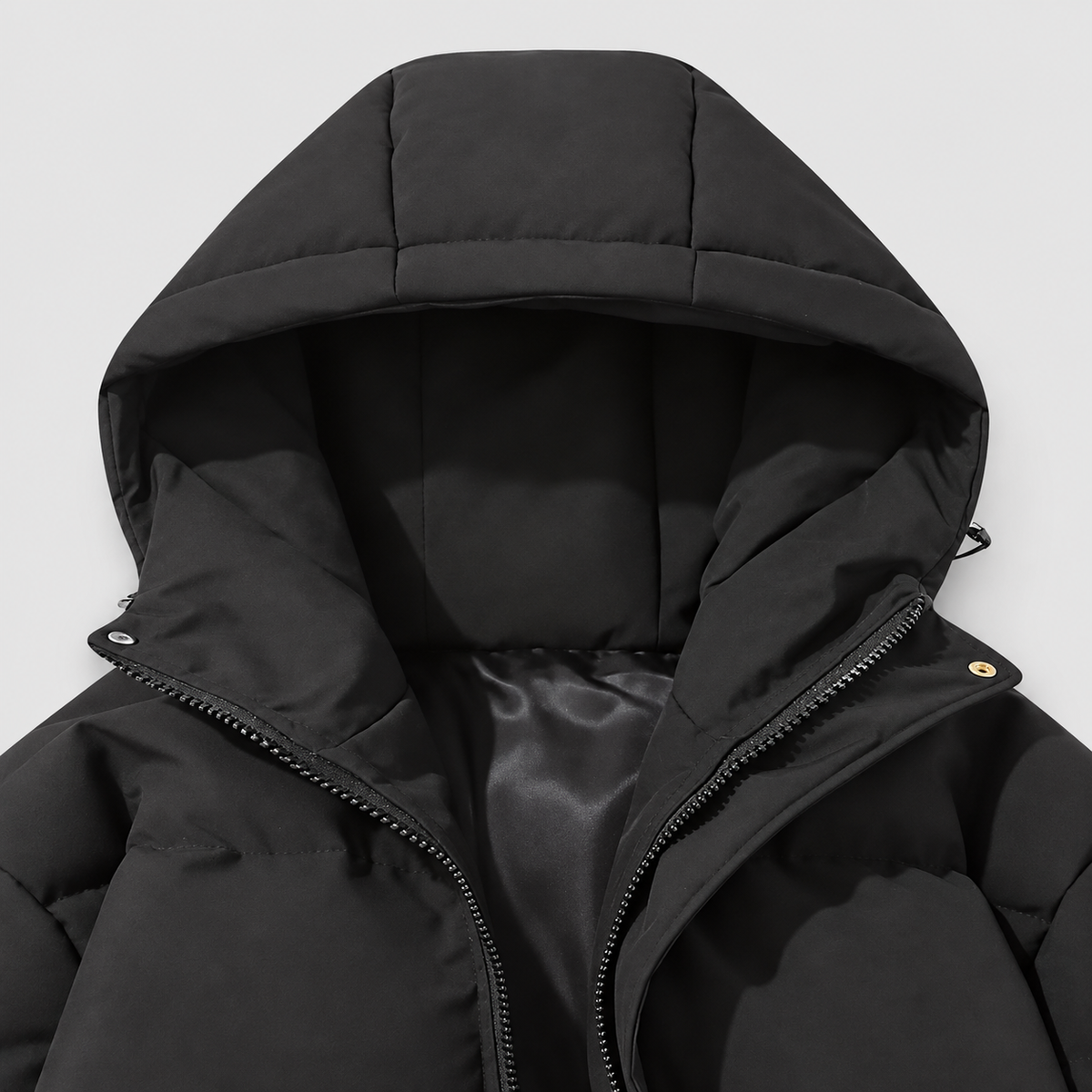 Women's Hooded Quilted Puffer Jacket with Zip Pockets — view 6