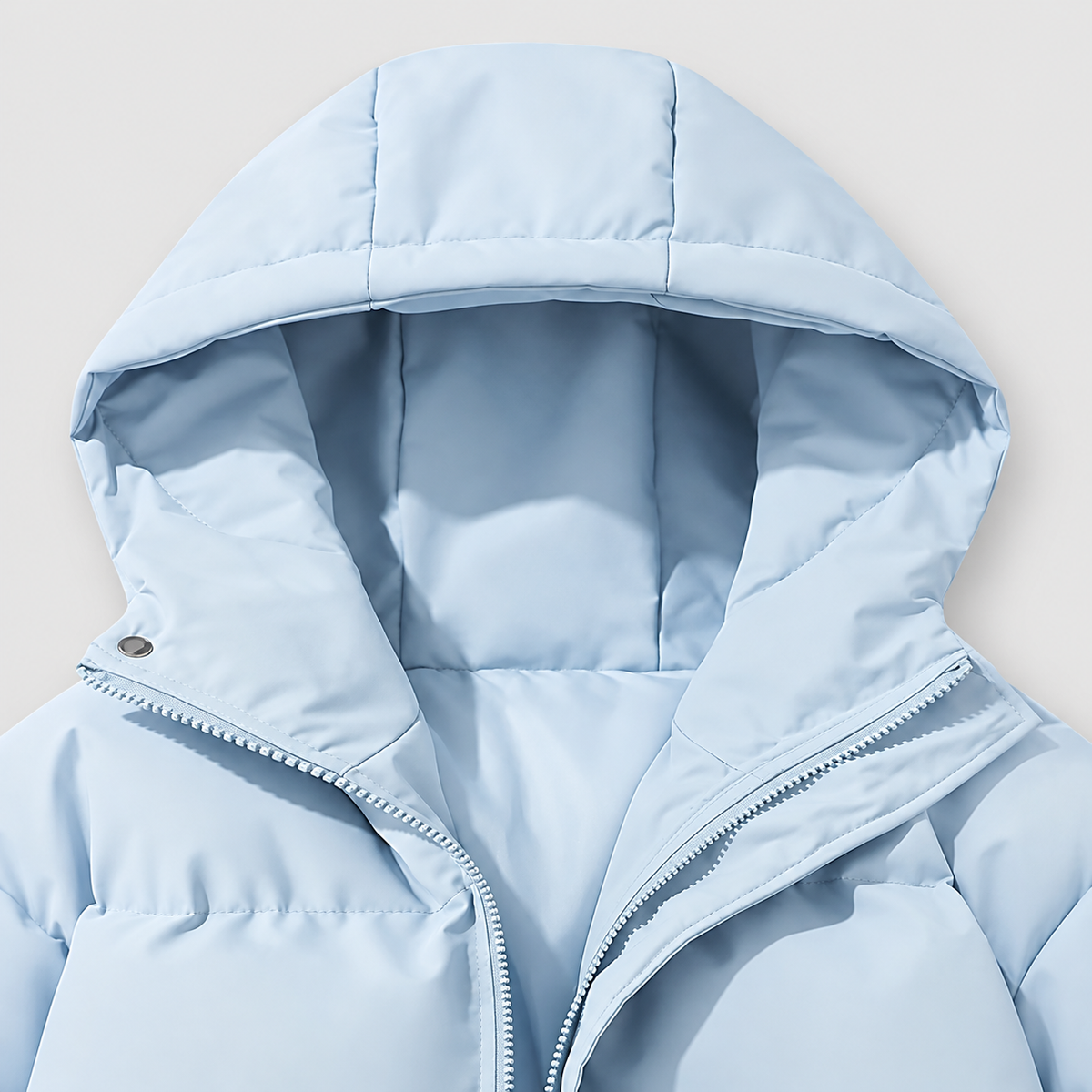 Women's Hooded Quilted Puffer Jacket with Zip Pockets — view 9