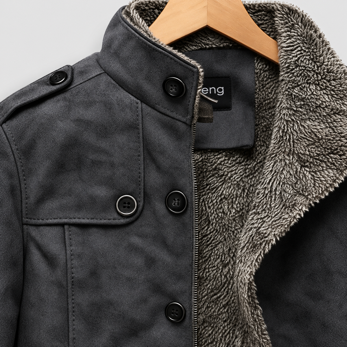 Men's Fleece-Lined Jacket with Flap Chest Pockets — view 2