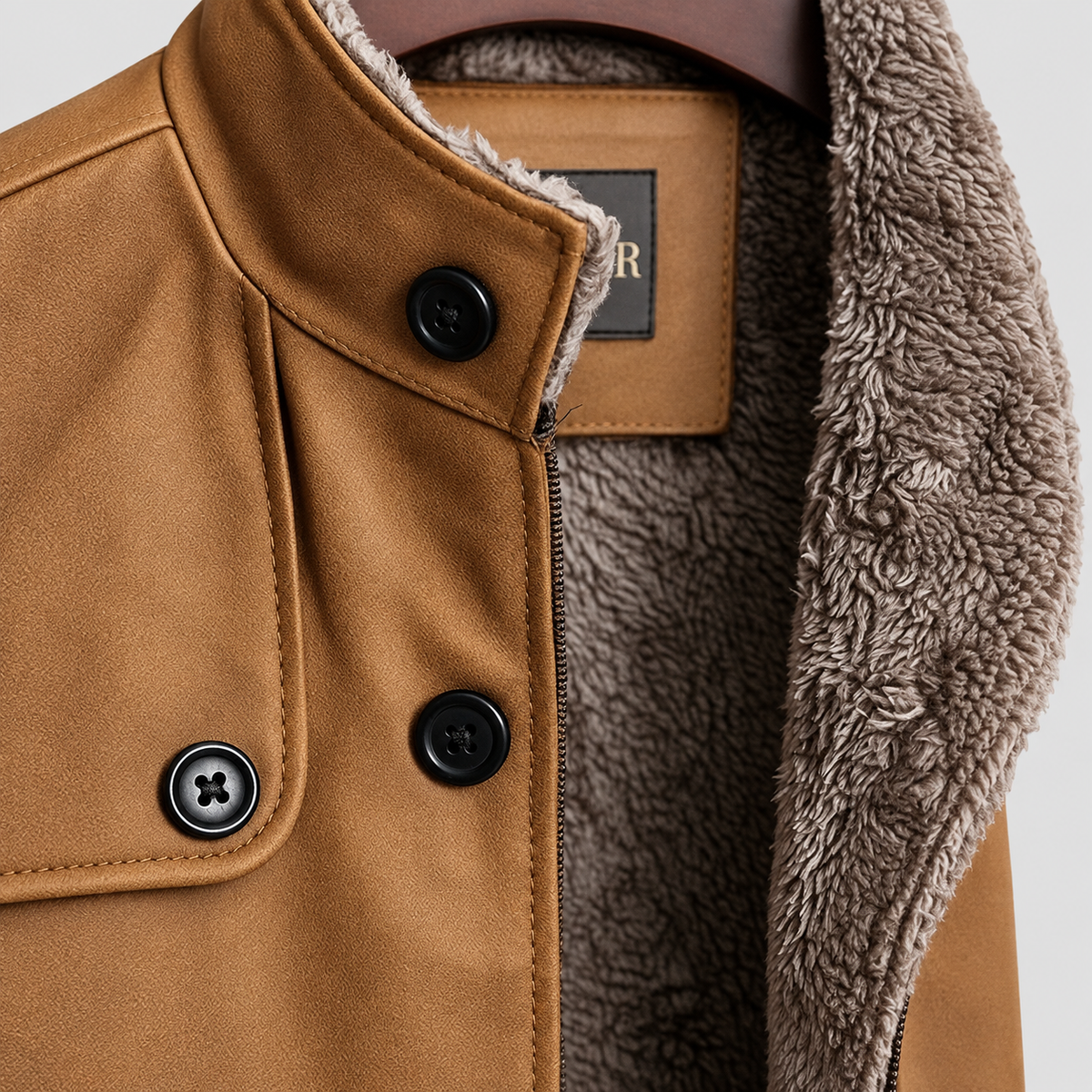 Men's Fleece-Lined Jacket with Flap Chest Pockets — view 6