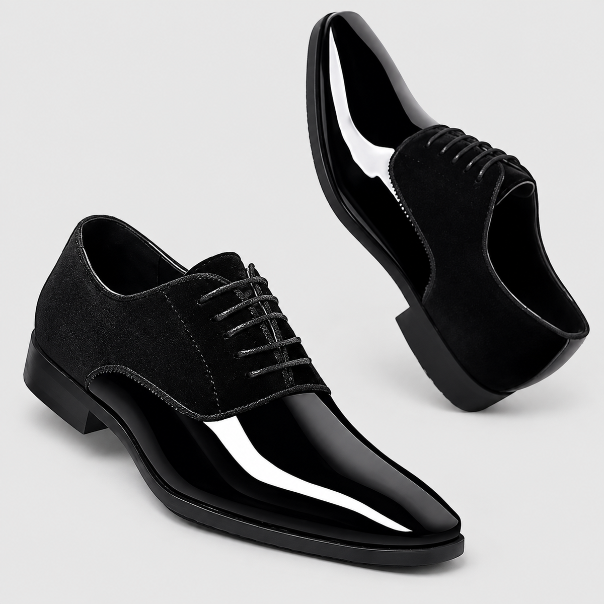 Men's Lace-Up Oxford Shoes with Contrast Panels — view 3