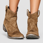 Women's Suede-Look Ankle Boots in Brown — view 2